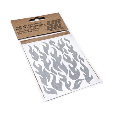 Adesivo Refletivo Urban Sports Flames Prata