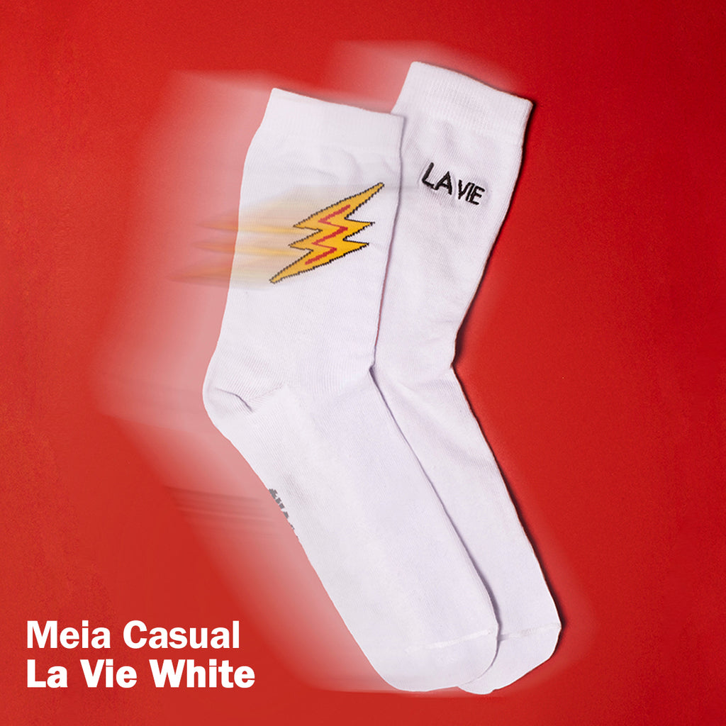 Meia Casual Urbansocks La Vie Branca
