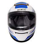 Capacete TH7 Grid Branco e Azul Brilho
