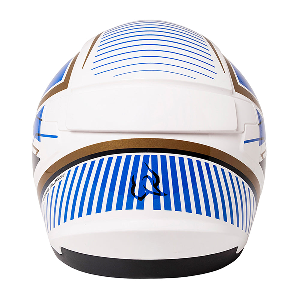Capacete TH7 Grid Branco e Azul Brilho