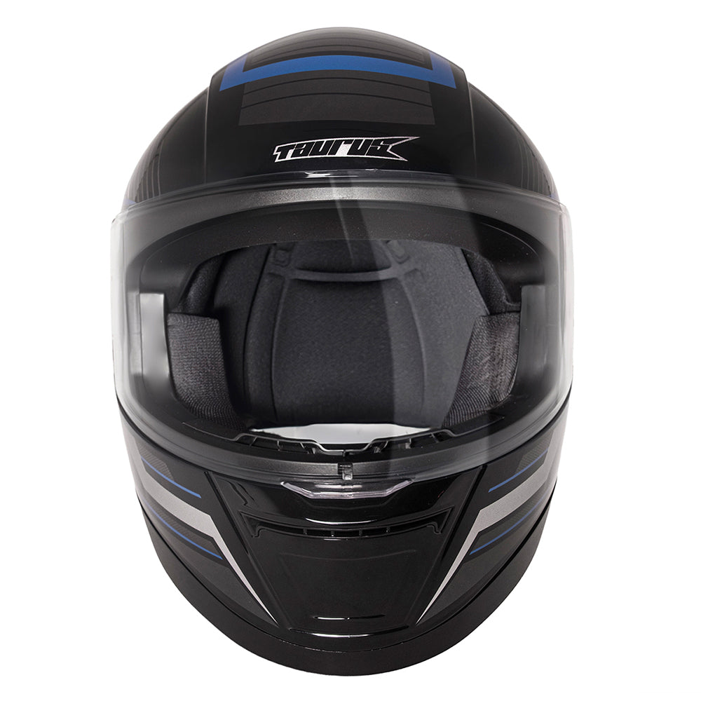Capacete TH7 Grid Preto e Azul Brilho