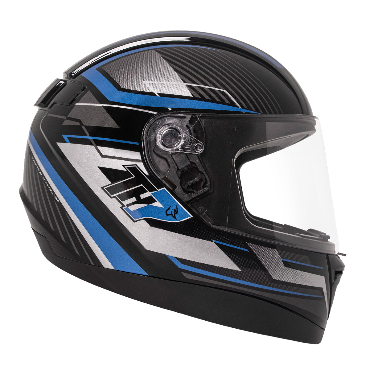 Capacete TH7 Grid Preto e Azul Brilho