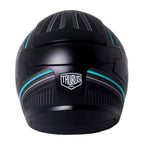 Capacete TH7 Trama Preto Turquesa