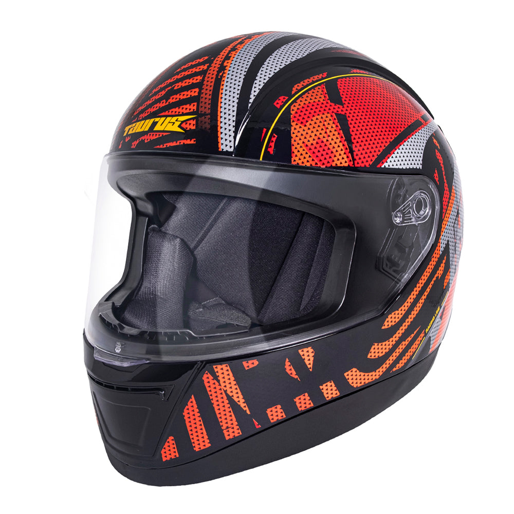 Capacete TH7 Prisma Preto e Laranja