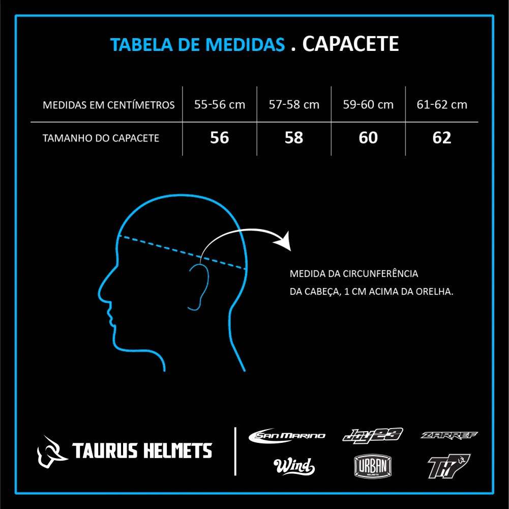 Capacete TH7 Prisma Preto e Laranja