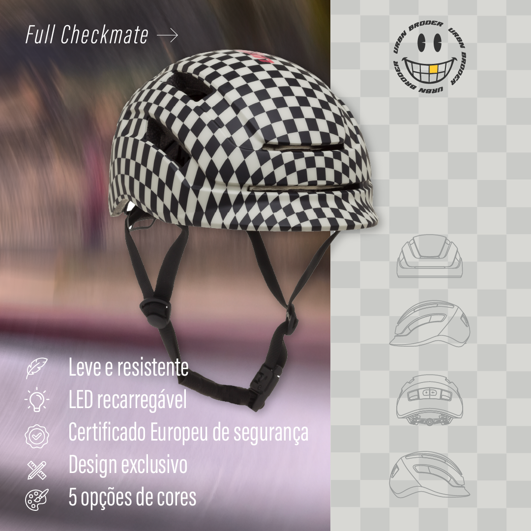 Capacete Urban Sports Broder Full Checkmate