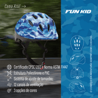 Capacete Infantil Urban Sports Fun Kid Camo Azul